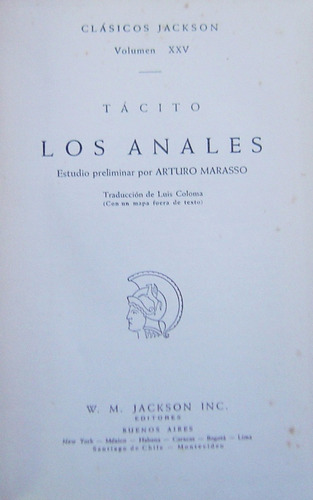 Primera Edición 1949 / Los Anales / Tácito.