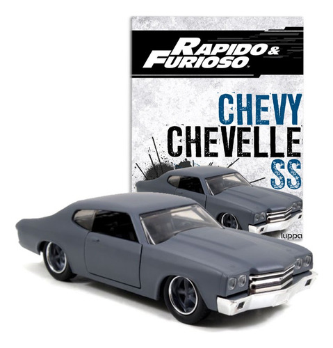Auto Rápido Y Furioso Luppa Chevy Chevelle Ss #13 Esc 1:32 Gris Oscuro (Usado)