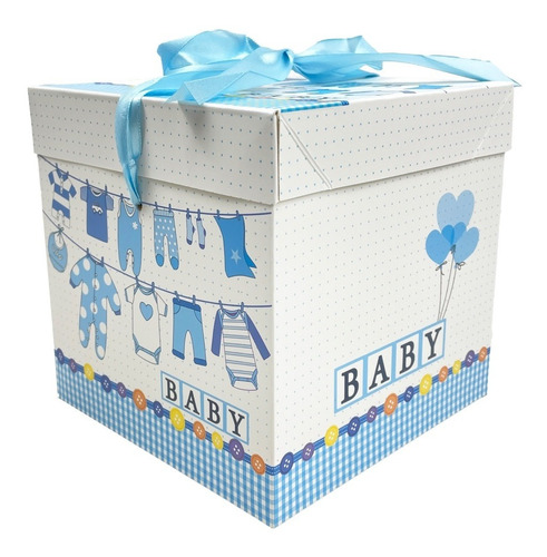 Caja De Regalo Sorpresa Desayuno Plegable 30cm Diseño Baby
