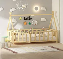 Comprar Casita Montessori Infantil Madera Matrimonial Tipi Casita