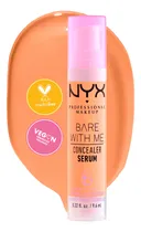 Comprar NYX Professional Makeup, Bare With Me Serum Corrector, 9ml. Tono: Med Gold. Suero corrector que cubre ojeras, manchas e imperfecciones. Cobertura media, hidratación hasta por 24H, fórmula vegana