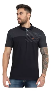 Camiseta Masculina Trup Sea Polo Detalhes Em Couro Premium