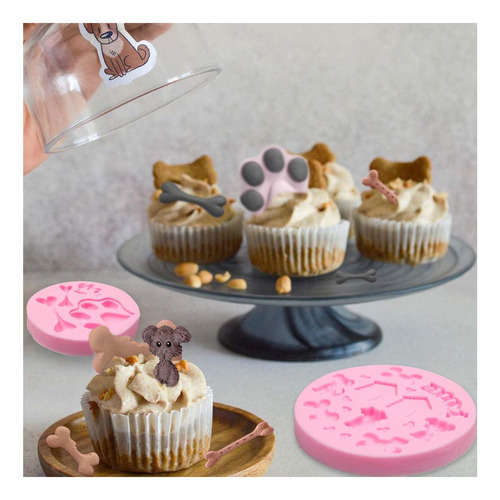 Moldes De Fondant De Animales, Huesos De Perros Paw Silicona