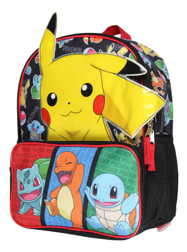 Pokemon Mochila 3d Pikachu Bulbasaur Squirtle Charmander 14.