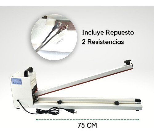 Selladora Manual Electrónica De Impulso De 75 Cms B