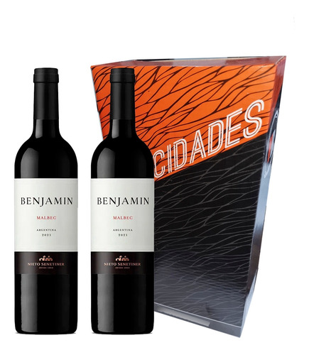 Estuche Regalo X2 Vino Benjamin Bodega Nieto De Sentiner