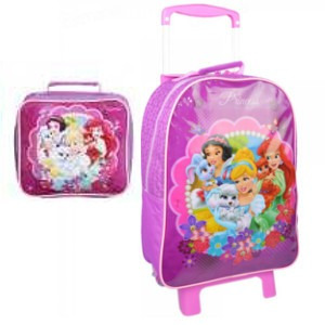 Kit Mochilete Princesas De Rodinhas Disney +lancheira Barato