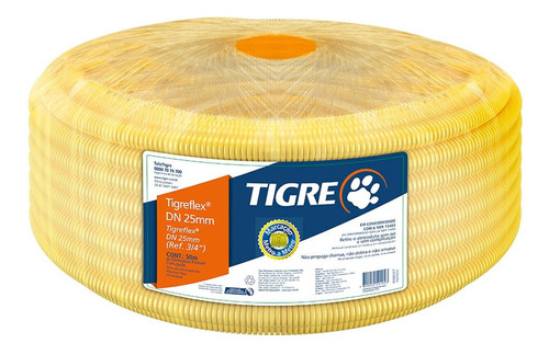 Conduite Corrugado Tigre Amarelo   3/4 - 50m