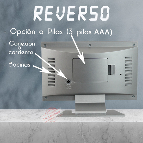 Reloj Despertador Digital Espejo Led Usb Alarma 12036