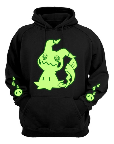 Sudadera Brilla Oscuridad Mimikyu Pokemon Anime