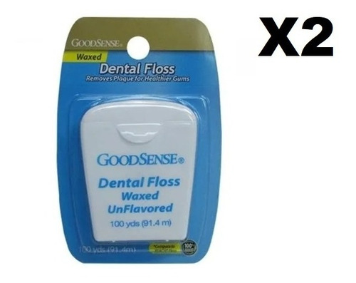 Imagen 1 de 3 de Hilo Dental Encerado Good Sense 100 Yardas