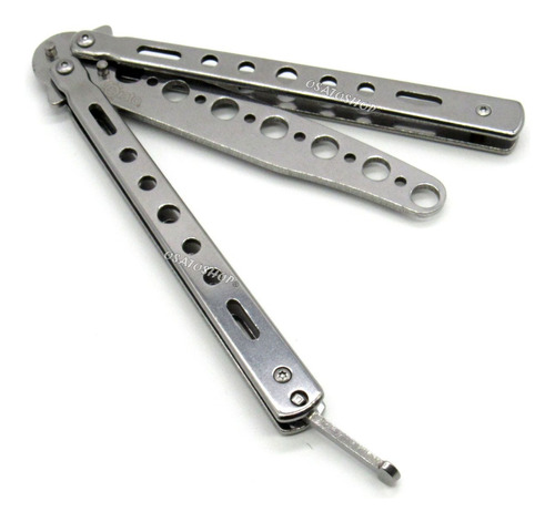 Canivete Butterfly Aço Inox Treino Manobras Benchmade Prata