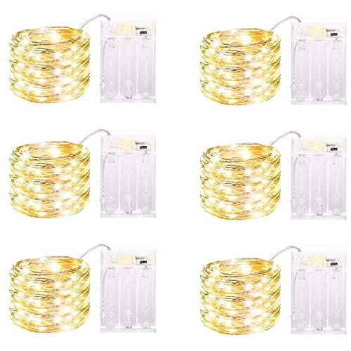 6 Pack De Luces De Hadas Led Batería Temporizador, 4m ...