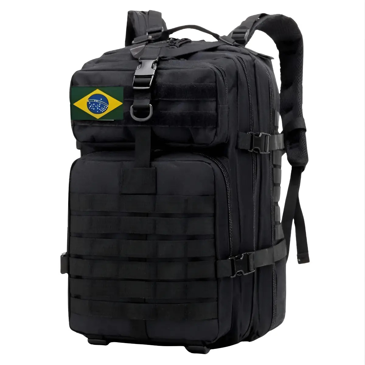 Mochila Tática Militar Impermeável Reforçada 50l Cor Preto