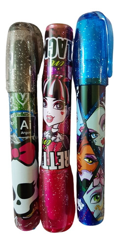 3 Gomas Lápiz De Monster High. Ideal Para Regalo