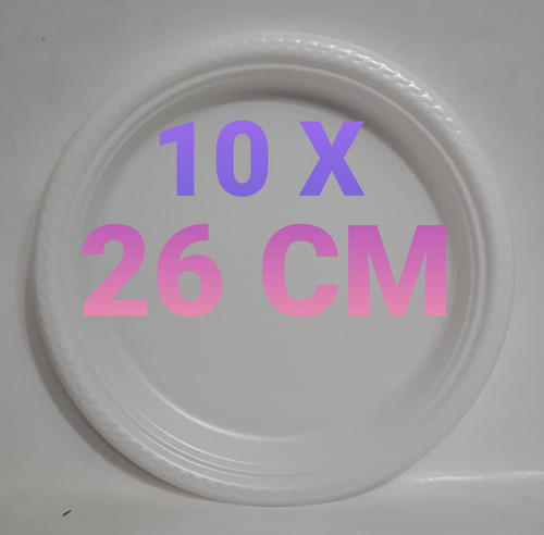 Imagen 3 de 3 de Platos Desechables Selva N° 10 De 26 Cm Precio X 3 Paquetes