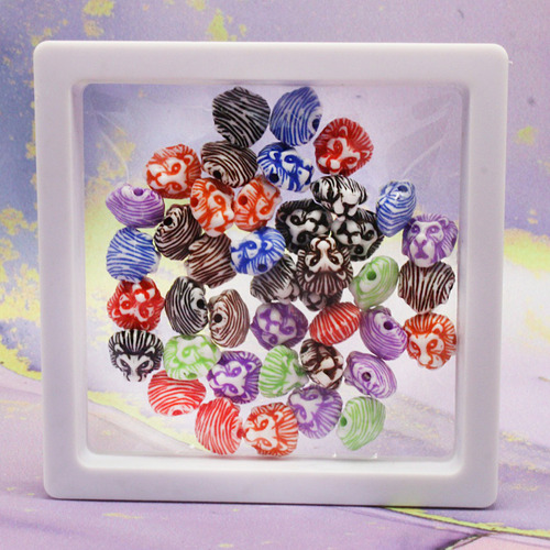 Cuenta Separador Acrílico 100g Pulseras Bisutería Collares León Mix 190pz 1.2 Cm 1.2 Cm