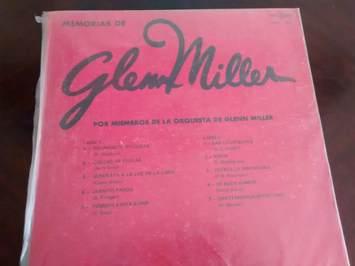 Vinilo Lp De Memorias De Glem Miller (xx763 (Usado)
