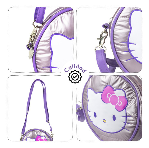 Bolsa Crossbody Hello Kitty Acolchonada Con Correa