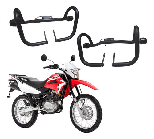 Slider Calibre 18 Para Motocicleta Honda Xr 150 Rojo Acero