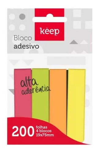 Notas Adhesivas 75 X 19mm Neón X4 Colores Stick'n