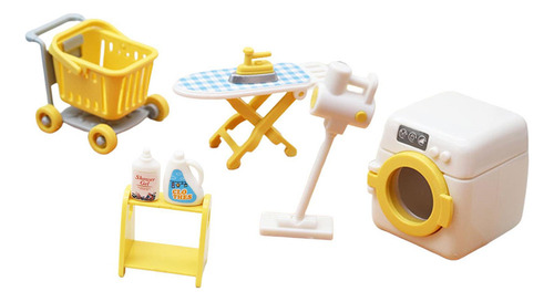 Nuevo Juego De Lavandería Dollhouse, Decoración De Casa De