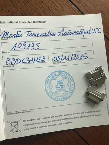 Relógio Montblanc 109135 Timewalker Automatico Original