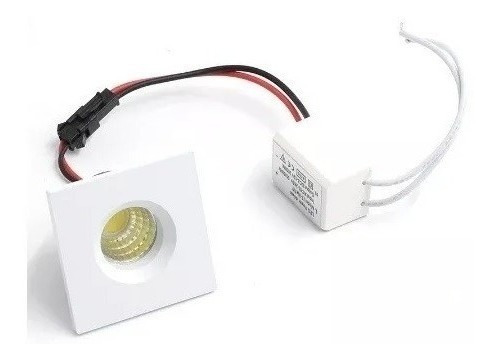 Kit 15 Mini Spot Led Cob 3w Embutir Quadrado Quente Ou Frio