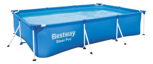 Alberca estructural rectangular Bestway 56412 con capacidad de 3300 litros de 3m de largo x 2.01m de ancho de 3cm de diámetro  azul