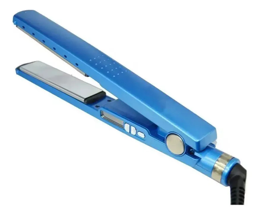 Chapinha Prancha Alisadora Cerâmica Profissional Bivolt Nano Titanium 230°C Digital Display Alisa...