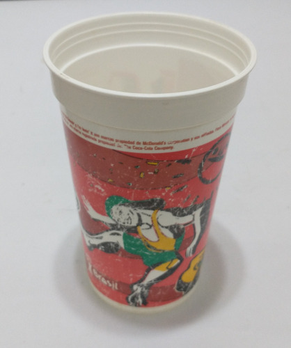 Vaso Plástico Mundial Brasil 2014 Mc Donalds 