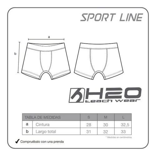 Short Lycra Con Elastico Hombre H2o Wear Negro