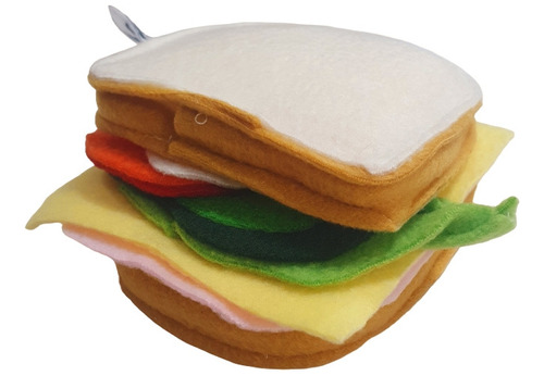 Sandwich Comida Tela Juguete Juego Simbolico Cocina 