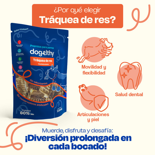 Dogelthy Premios De Traquea De Res Deshidratada Para Perros