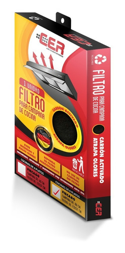 Filtro Carbón Cer Para Campana De Cocina De 6 Platos X 5