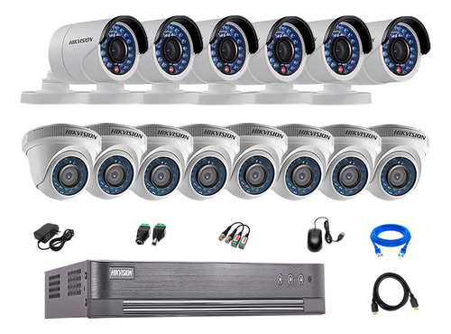 Cámaras Seguridad Kit 14 Hd 720p + Cable Hdmi Vigilancia P2p