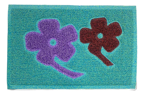 Alfombra De Goma Suave Para Puerta  Flower (38 X 58 Cm) 