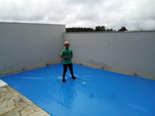 Capa Com Dreno Para Piscina Proteção 7x4m - Incluso