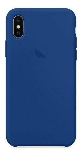 Capa Capinha Anti Impacto Silicone Aveludada Para iPhone XR Cor Azul-marinho Liso