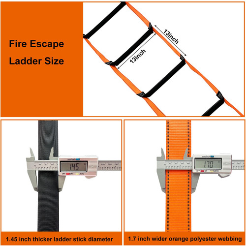 Escalera De Escape Para Incendios Plegable Portatil 3 Metros