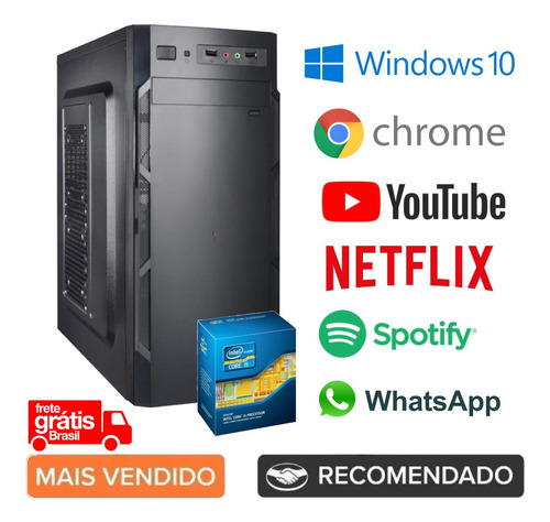 Imagem 1 de 5 de Cpu Pc Desktop Intel I5 4gb 500gb Windows 10 - Melhor Preço!