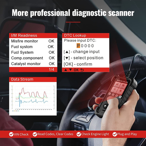 Escáner Vehicular Obd2 Mucar Cdl20, Biblioteca Dtc, Evap