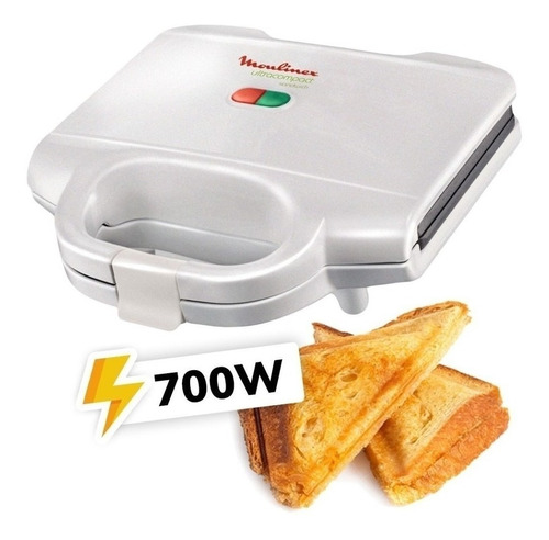 Sándwichera Eléctrica 700w 2 Sándwich Moulinex Cuota