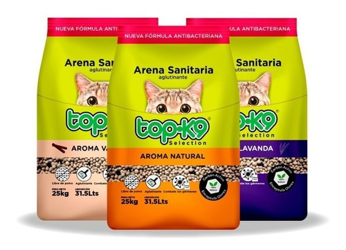 Arena Sanitaria Aglutinante Para Gatos 25 Kg Top K9 Pethome