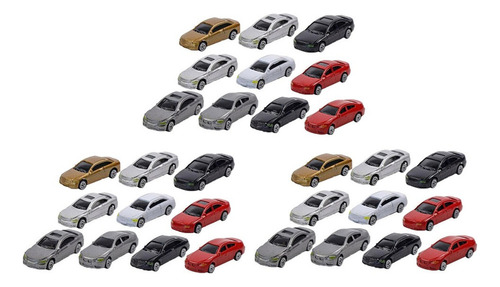 30pcs Ho Escala Modelo Coche 1:87 Edificio Tren Paisaje