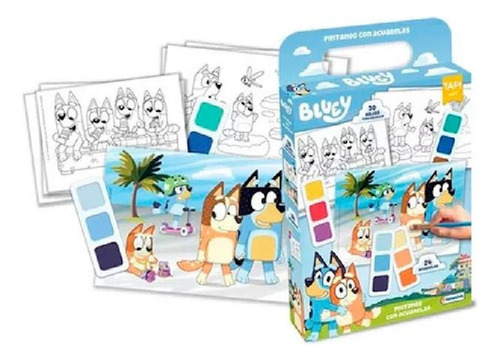 Libro - Bluey [30 Hojas+acuarelas+pincel] (coleccion Pintan