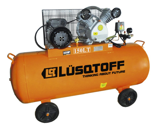 Imagen 1 de 1 de Compresor de aire eléctrico Lüsqtoff LC-30150 monofásico naranja 220V 50Hz