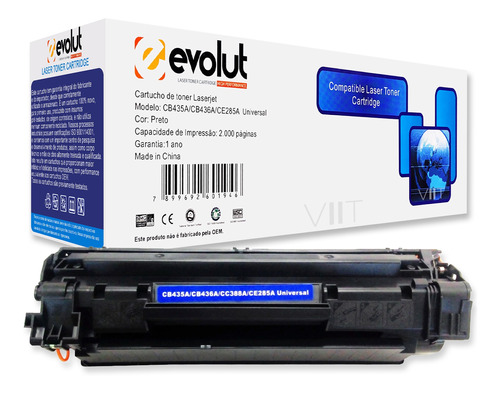 Toner Laserjet Compatível Cb435a Cb436a Ce285a - Evolut C/nf