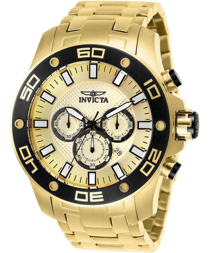 Men's 26079 Pro Diver Quartz Chronograph Gold Dial Watch