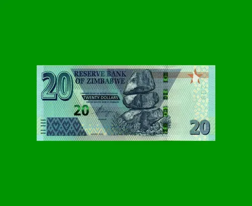 comprar Billete De Zimbabwe 20 Dolares, Pick New, Año 2020, S\u002F C.-